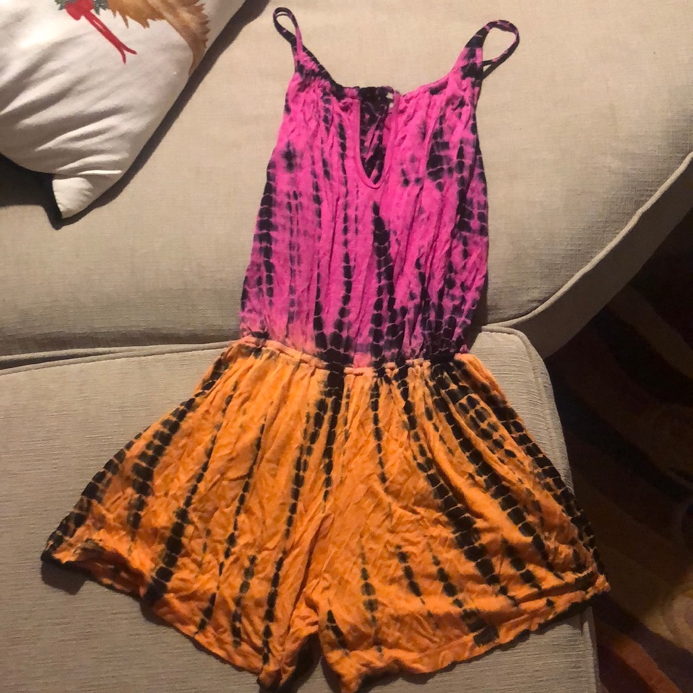 Girls Tye Dye Shorts Jumper